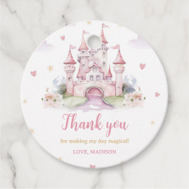 Etiquetas Para Lembrancinhas Meninas Rosa Castle Princesa Aniversário Obrigado