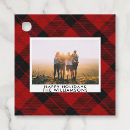 Etiquetas Para Lembrancinhas Mensagem de Foto do Nome Personalizado do Tartan P