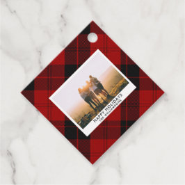 Etiquetas Para Lembrancinhas Mensagem de Foto do Nome Personalizado do Tartan P