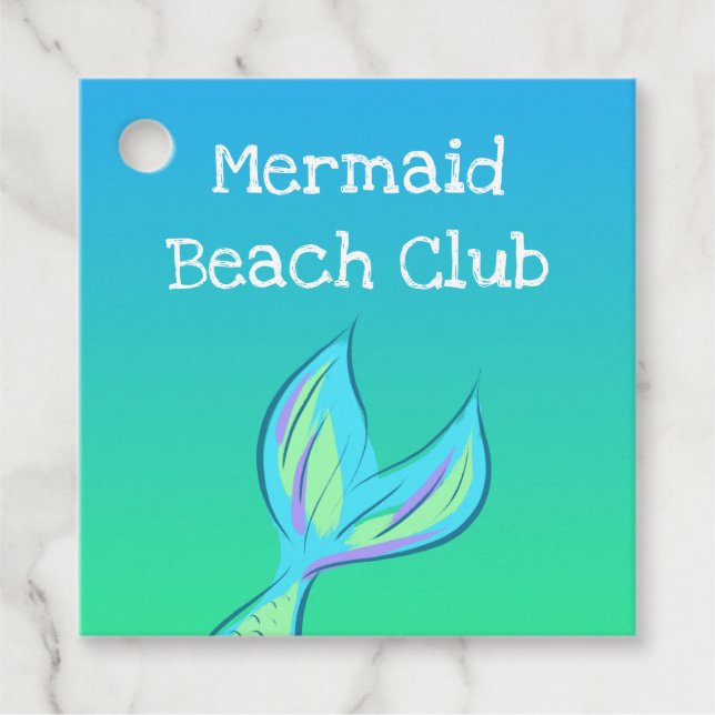 Etiquetas Para Lembrancinhas Mermaid Beach Club (Frente)