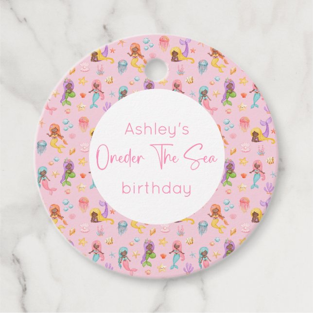 Etiquetas Para Lembrancinhas Mermaid Birthday (Frente)