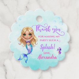 Etiquetas Para Lembrancinhas Mermaid Birthday Party - Under the Sea Splish Spla