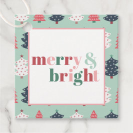 Etiquetas Para Lembrancinhas Merry & Bright Praça da Árvore de Hortelã