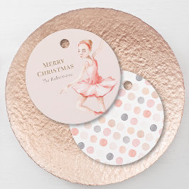 Etiquetas Para Lembrancinhas Merry Christmas Ballerina Gift Tag