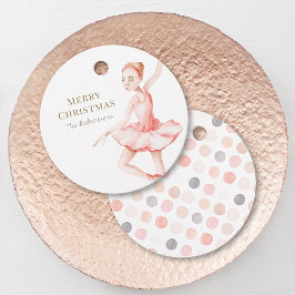 Etiquetas Para Lembrancinhas Merry Christmas Ballerina Gift Tag