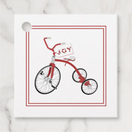 Etiquetas Para Lembrancinhas Merry Christmas Vintage Tricycle Joy Gift Tag