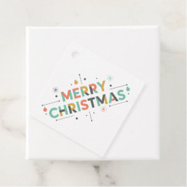 Etiquetas Para Lembrancinhas Mid-Century Merry Christmas – Retro Style