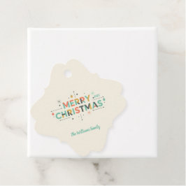 Etiquetas Para Lembrancinhas Mid-Century Merry Christmas – Retro Style