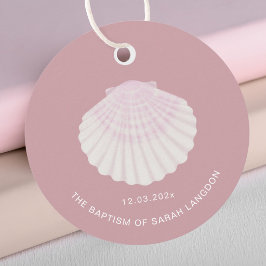 Etiquetas Para Lembrancinhas Minimalist pink baptism thank-you Favor Tags