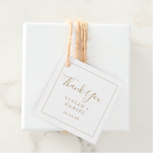 Etiquetas Para Lembrancinhas Minimalista Dourado Obrigado