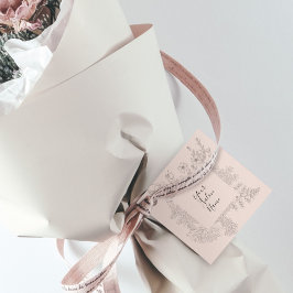 Etiquetas Para Lembrancinhas Minimalista Rosa Delicado Desenho Floral