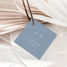 Etiquetas Para Lembrancinhas Mínimo e Chic | Obrigado Casamento Azul Dusty