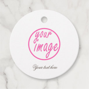 Etiquetas Para Lembrancinhas Modelo de Foto Personalizável de Imagem Cor-de-Ros