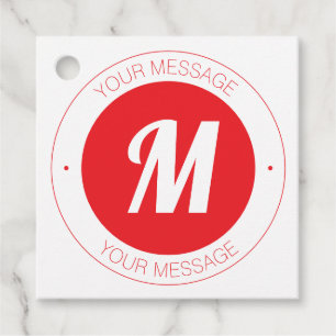 Etiquetas Para Lembrancinhas Modelo de Monograma e Texto Circular Personalizáve