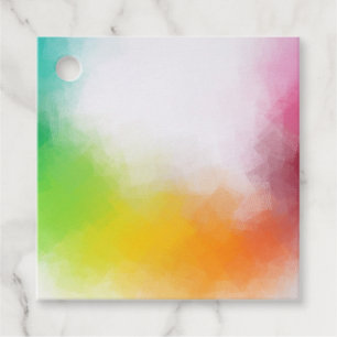 Etiquetas Para Lembrancinhas Modelo em Branco de Arte Abstrata Moderna Colorida