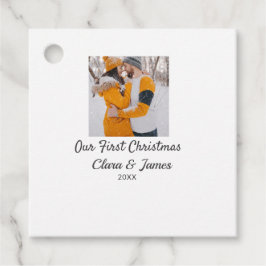 Etiquetas Para Lembrancinhas Modern boho nosso primeiro nome de casal de Natal