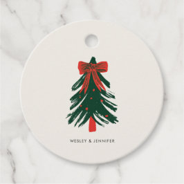 Etiquetas Para Lembrancinhas Modern Merry Christmas Painting Tree Holiday