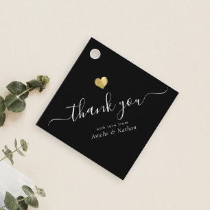 Etiquetas Para Lembrancinhas Modern Obrigado Escrevendo Casamento Dourado Chic