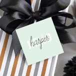 Etiquetas Para Lembrancinhas Modern Pastel Mint Hello E Você Nome<br><div class="desc">Modern Pastel Mint Hello E Você Nome</div>