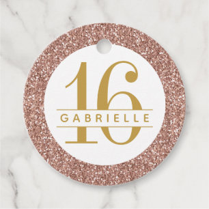 Etiquetas Para Lembrancinhas Modern Rosa Dourado Glitter Pink 16