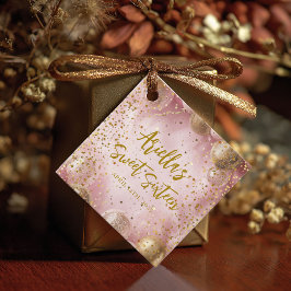 Etiquetas Para Lembrancinhas Modern sweet 16 pink gold balloons