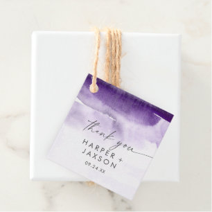 Etiquetas Para Lembrancinhas Modern Watercolor   Roxo Agradeço Marcas Favoráv