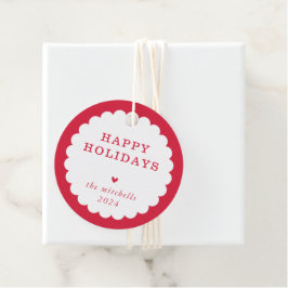 Etiquetas Para Lembrancinhas MODERNO Mínimo de mancha festiva escamoteado branc