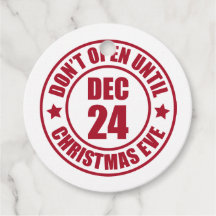 Moderno Não Abrir Até O Carimbo Da Véspera De Nata