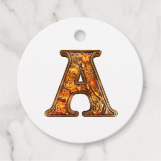 Etiquetas Para Lembrancinhas Monograma Amber A Ornamento - Design personalizáve