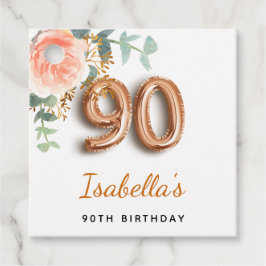 Etiquetas Para Lembrancinhas monograma de eucalipto com rosa de ouro floral de