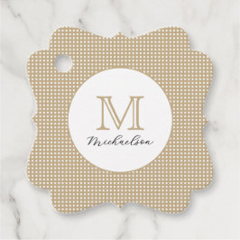 Etiquetas Para Lembrancinhas Monograma Dourado Minimalista Moderno