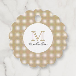 Etiquetas Para Lembrancinhas Monograma Elegante Minimalista Moderno em Ouro