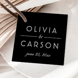 Etiquetas Para Lembrancinhas Monograma Personalizado Elegante de Casamento Pret