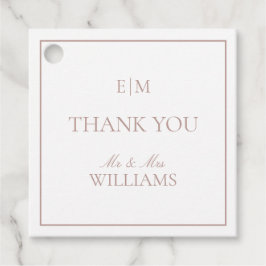 Etiquetas Para Lembrancinhas Monograma Rosa Moderno Obrigado Escrever Casamento