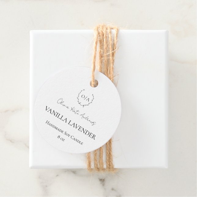 Etiquetas Para Lembrancinhas Monograma Simples Elegante (In Situ)