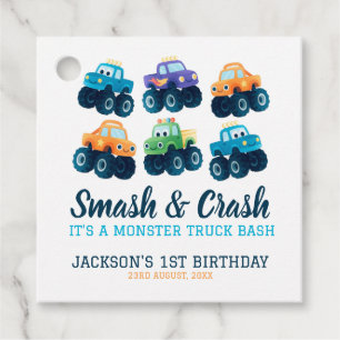 Etiquetas Para Lembrancinhas Monster Truck Boys Bonito Aniversário