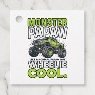 Etiquetas Para Lembrancinhas Monstro Papaw Wheelie Legal Caminhão Monstro Engra