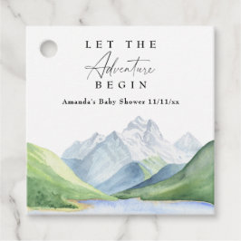 Etiquetas Para Lembrancinhas Montanhas aquarela - Que a aventura comece