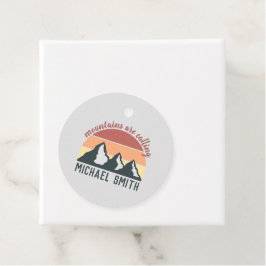 Etiquetas Para Lembrancinhas Montanhas de pastel de safra chamam cinza de monog