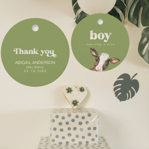 Etiquetas Para Lembrancinhas Moo Verde Simple Moss em breve