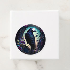 Etiquetas Para Lembrancinhas Moonlit Raven | Suite de Noiva Floral Gótica.