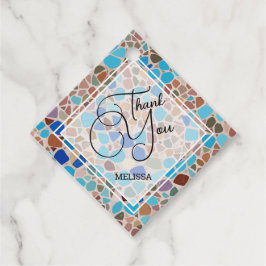 Etiquetas Para Lembrancinhas Mosaico Colorido e Divertido Obrigado