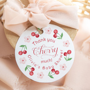 Etiquetas Para Lembrancinhas Muito obrigada Cherry chá de bebê