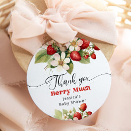 Etiquetas Para Lembrancinhas Muito obrigado, obrigado de morango.