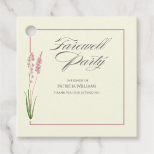 Etiquetas Para Lembrancinhas Mulheres Elegantes Pastel Wildflower Farewell Part