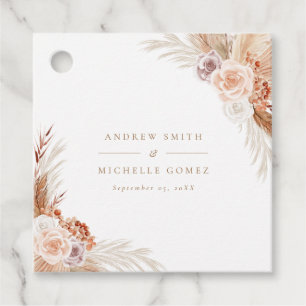 Etiquetas Para Lembrancinhas Mute Rosa Pampas Terracotta Boho Casamento Obrigad