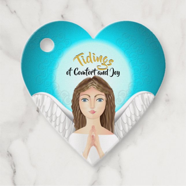 Etiquetas Para Lembrancinhas Natal Angel Holiday (Frente)