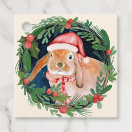 Etiquetas Para Lembrancinhas Natal Aquarela Coelho Coelho Coelho Molhado Verde