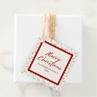 Etiquetas Para Lembrancinhas Natal com Recorte Vermelho