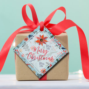 Etiquetas Para Lembrancinhas Natal das Flores de Inverno Elegantes